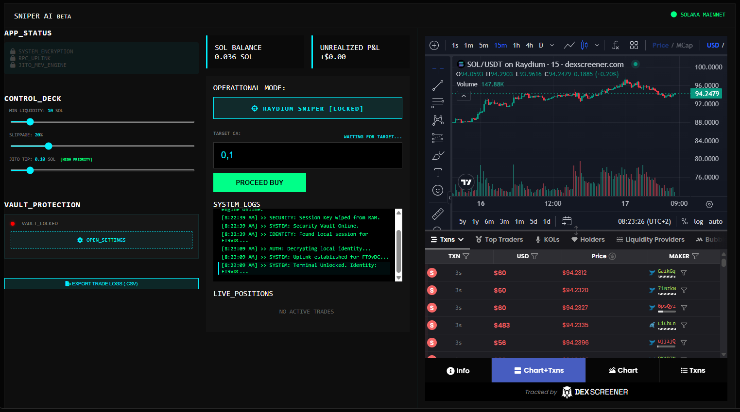 Sniper AI Terminal Preview